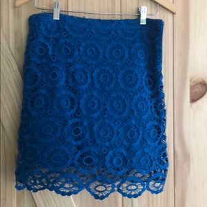 Beautiful blue lace skirt